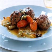 Veal Meatballs with Braised Vegetables image