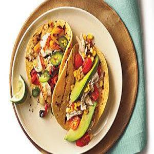 Sautéed Tilapia Tacos with Grilled Peppers and Onion_image