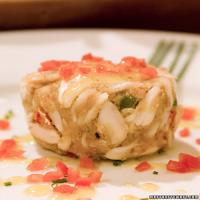 Crab Cakes with Saffron Vinaigrette image