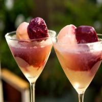 Peach and Vanilla Gelato and Raspberry Sorbetto Cocktail image