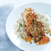 Fish in Roasted Red Pepper Sauce image