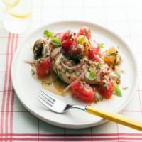 Grilled Chicken Breast with Marinated Cherry Tomato Salad_image