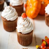 Pumpkin Spice Cupcakes With Cream Cheese Frosting Recipe image