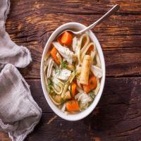 Chicken Noodle Soup With Carrots, Parsnips and Dill image