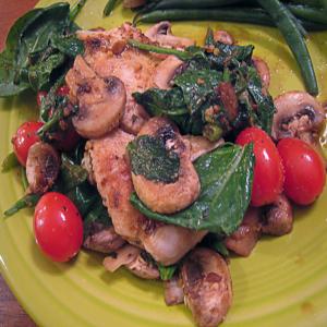 Chicken With Spinach and Mushrooms image