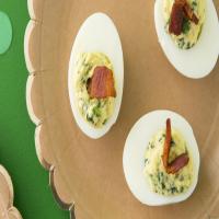 Spinach-Bacon Deviled Eggs image