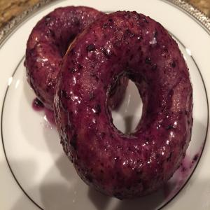 Gluten Free Lemon and Lavender Doughnuts With Wild Blueberry Gla_image
