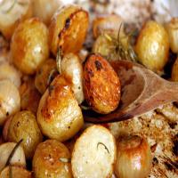 Whole Roasted Shallots and Potatoes With Rosemary image
