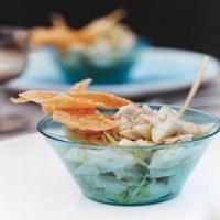 Crab Salad with Wonton Crisps and Lime image