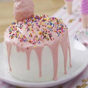 Spilled Ice Cream Cone Cake image