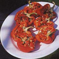 Roasted Peppers Stuffed with Cherry Tomatoes, Onion, and Basil image