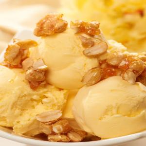Sweet Corn Ice Cream with Salted Caramel Peanuts Recipe - (4.4/5)_image