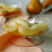 Pears Poached in Green Tea image