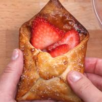 Strawberry Pastry Envelopes Recipe by Tasty_image
