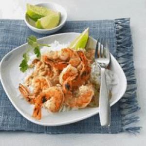 Grilled Lime Shrimp with Coconut Curry Sauce_image
