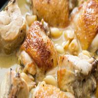 Garlic Chicken with White Wine Sauce_image