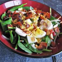 Spinach Salad with Warm Bacon-Mustard Dressing image