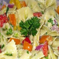 Pasta Salad With Green Onion Dressing_image