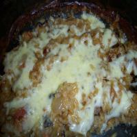 Quick and Easy One-Bowl Cheesy Onion Rice Bake image