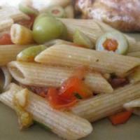Rigatoni With Eggplant, Peppers, and Tomatoes image