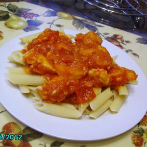 Penne with Chili, Chicken, and Prawns image