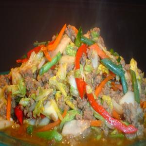 Colorful Mongolian Beef Stir Fry_image