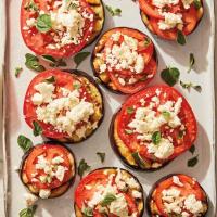 Grilled Eggplant, Tomato and Feta Stacks_image