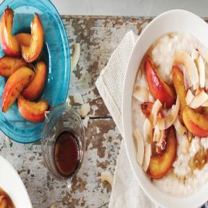 Coconut Breakfast Pudding with Sauteed Nectarines_image