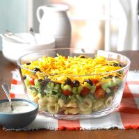 Layered Veggie Tortellini Salad image