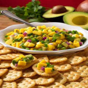 Town Houseand#174; Crackers with Avocado and Mango Salsa image