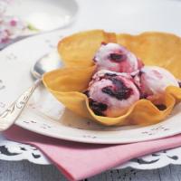 Cherry Sherbet in Tuile Bowls_image