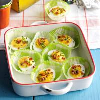 Bourbon Candied Bacon Deviled Eggs_image