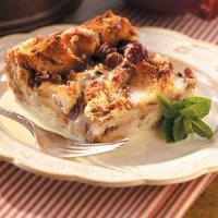 Bread Pudding with White Chocolate Sauce_image