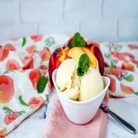 Creamy Peach Ice Cream image