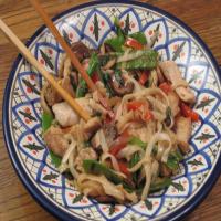 Pork, Choy Sum and Noodle Stir Fry_image