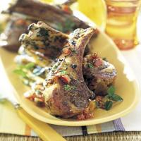 Barbecued Rack of Lamb with Tomato-Mint Dressing_image