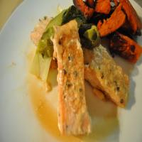 Grilled Salmon With Baby Bok Chop_image