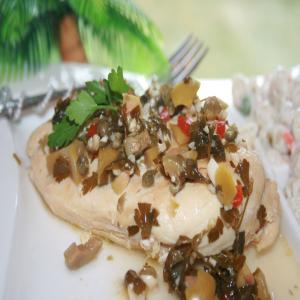 Chicken With Olives and White Wine Sauce image