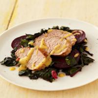 Pork Tenderloin with Roasted Beets and Greens image