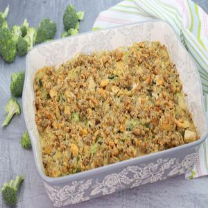 Lindsay's Cheesy Broccoli & Chicken Casserole With Crunchy Topping_image
