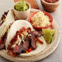Sweet and Spicy Flank Steak Fajitas with Peppers and Onions image