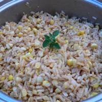 Easy Spiced Brown Rice With Corn_image
