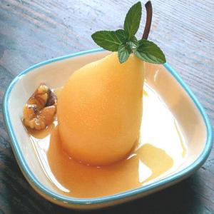 Poached Pears With Gingerbread Cider Syrup image