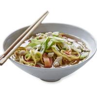 Chicken, vegetable & noodle soup image