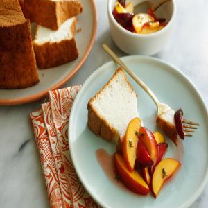 Angel Food Cake With Nectarines and Plums image