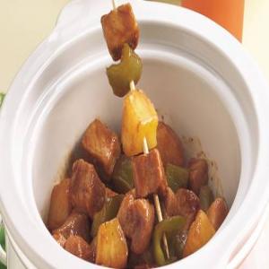 Slow-Cooker Pork and Pineapple on a Stick_image