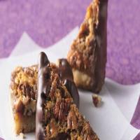 Chocolate-Glazed Pecan Pie Bars image