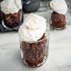 Chocolate Shaved Ice with Tangy Whipped Cream image