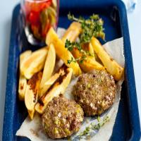 Venison burger and chips recipe_image
