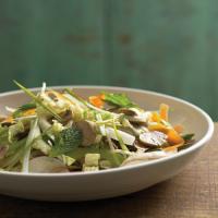 Chicken, Mushroom, and Cabbage Salad with Soy-Lemon Dressing image